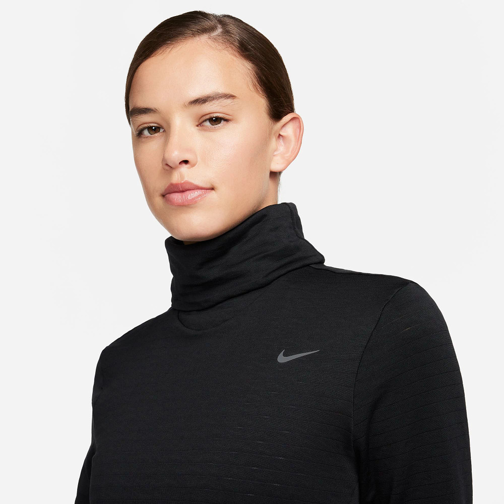 Nike Therma FIT Swift Element Turtleneck for Women - Thermal Long Sleeve Mock Neck Top for Running, Yoga & Winter Workouts
