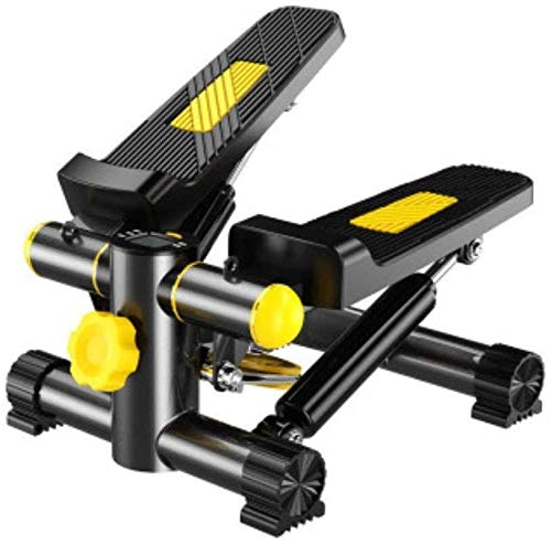 LSYOA Mini Fitness Stair Stepper - Portable Twist Stepper with LCD Display, Adjustable Hydraulic Resistance & Silent Pedals - Home & Office Workout Equipment for Legs, Core & Cardio Training - Ideal for Small Spaces, Desk Exercise & Indoor Fitness (Yellow)