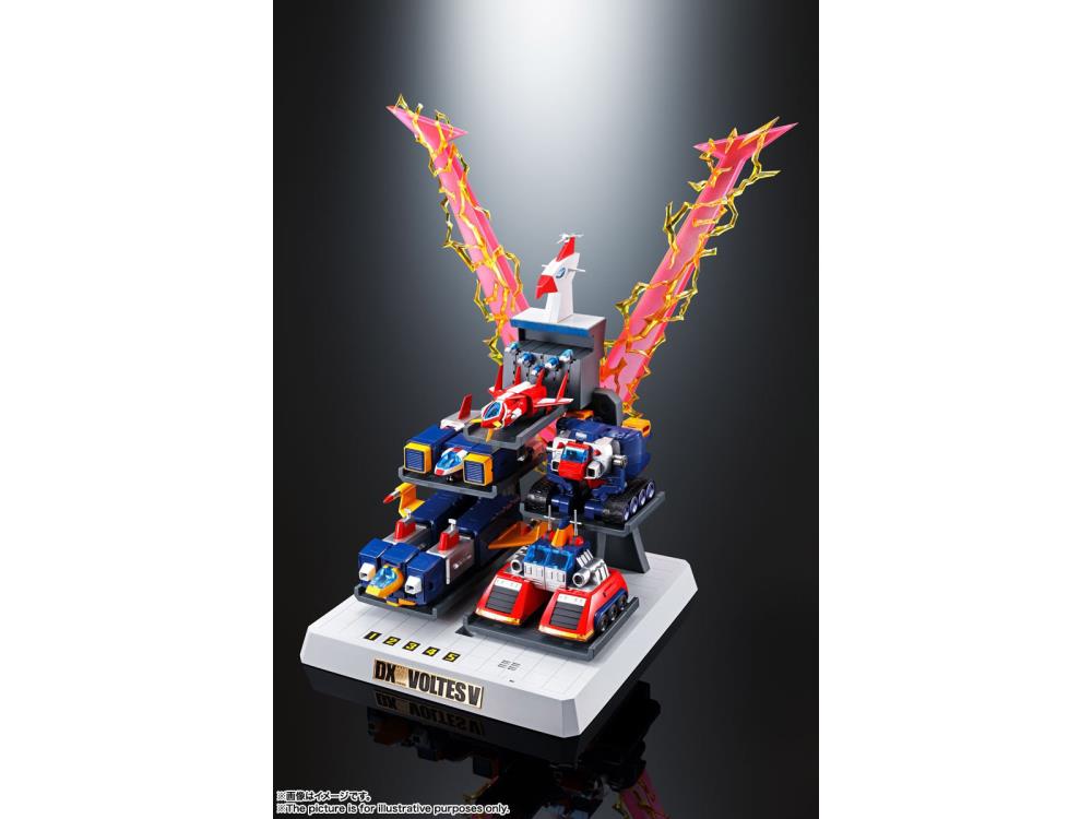 Bandai DX Soul of Chogokin Super Electromagnetic Machine Voltes V Action Figure - Premium Collectible Robot Toy for Anime Fans & Collectors - Perfect for Display, Gifts, and Anime-Themed Decor