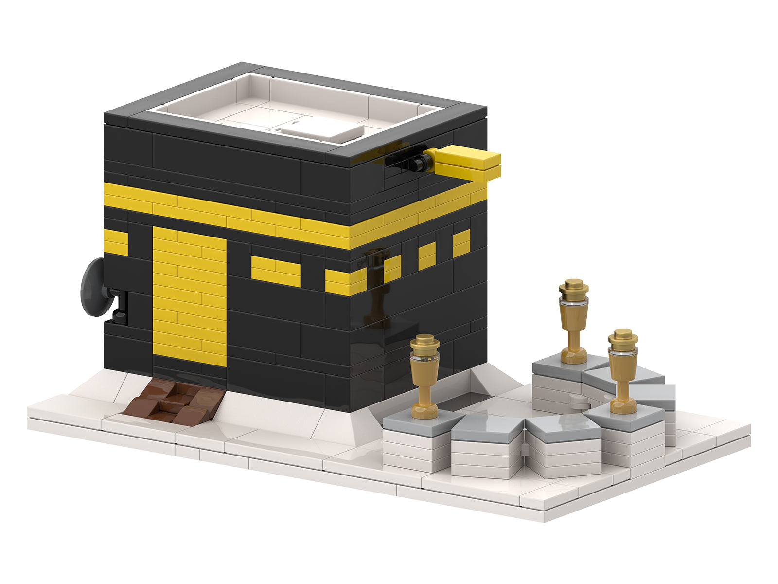 Islamic Kaaba Building Blocks Toy Set for Kids - Educational STEM Construction Kit for Hajj & Eid Gifts - Perfect for Learning, Play & Home Decor