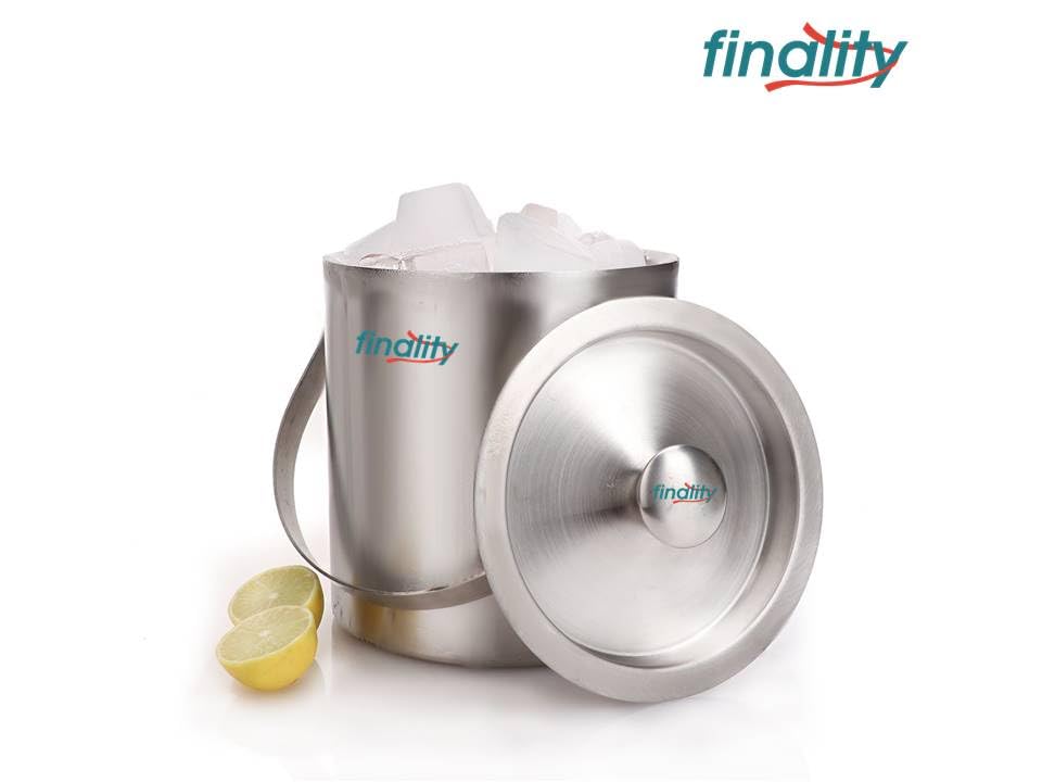 Premium Double Walled Stainless Steel Ice Bucket with Lid & Ice Tongs - 1 Liter Capacity, Keeps Ice Cold for 6+ Hours - Perfect for Cocktails, Parties, Outdoor Events & Home Bar Use