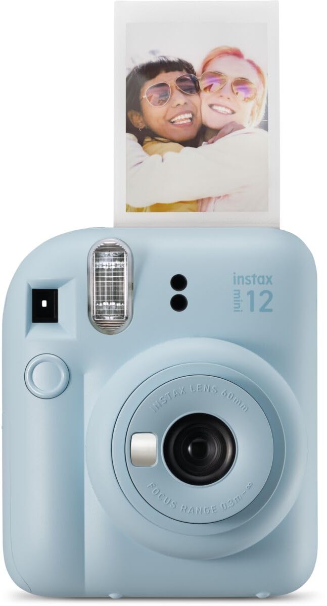 Fujifilm Instax Mini 12 Instant Camera - Pastel Blue | Instant Film Camera for Travel, Parties & Memories | Perfect Gift for Teens & Adults