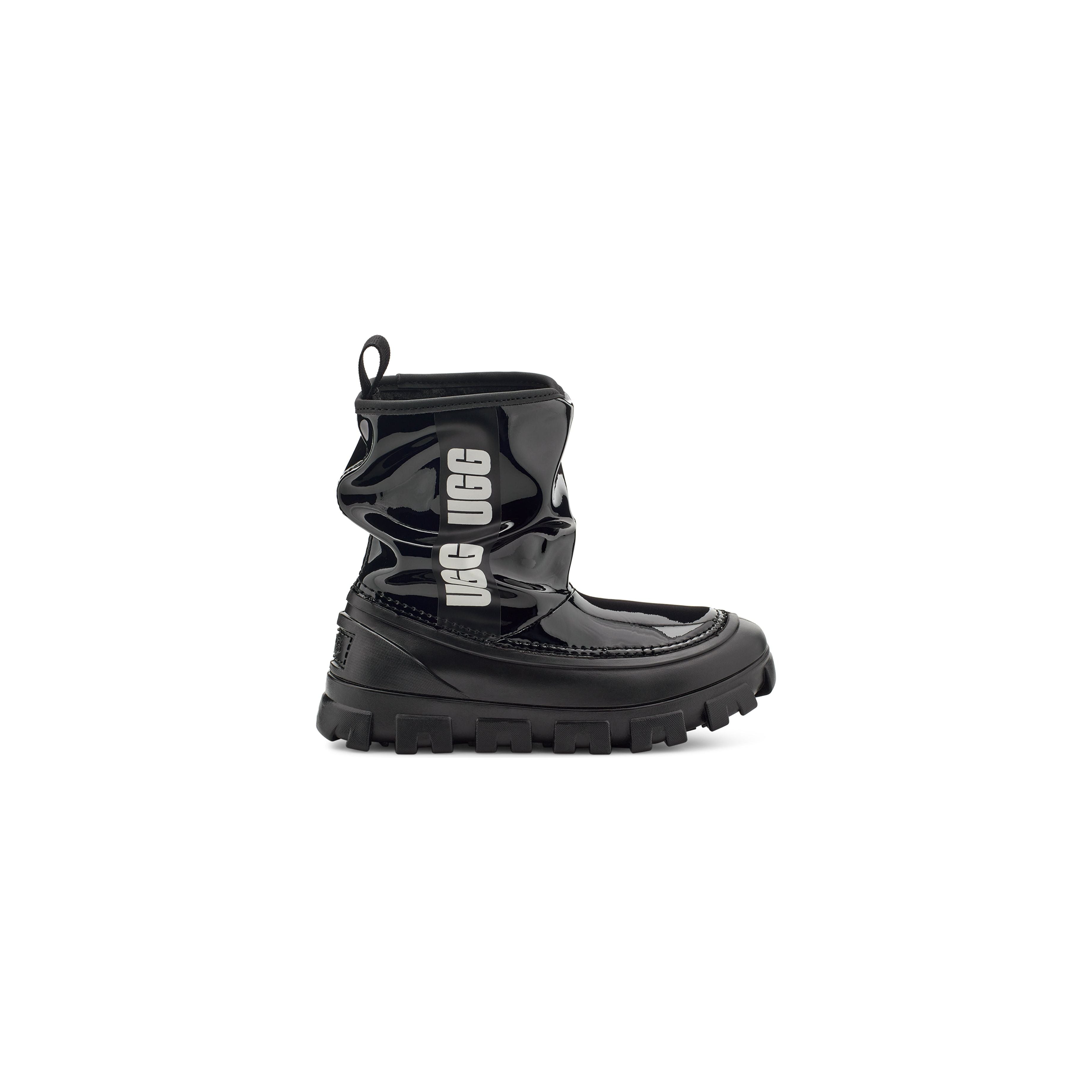 UGG Kid's Classic Brellah Mini Boots in Black | Waterproof Winter Boots for Girls & Boys | Perfect for Snow, School & Outdoor Play