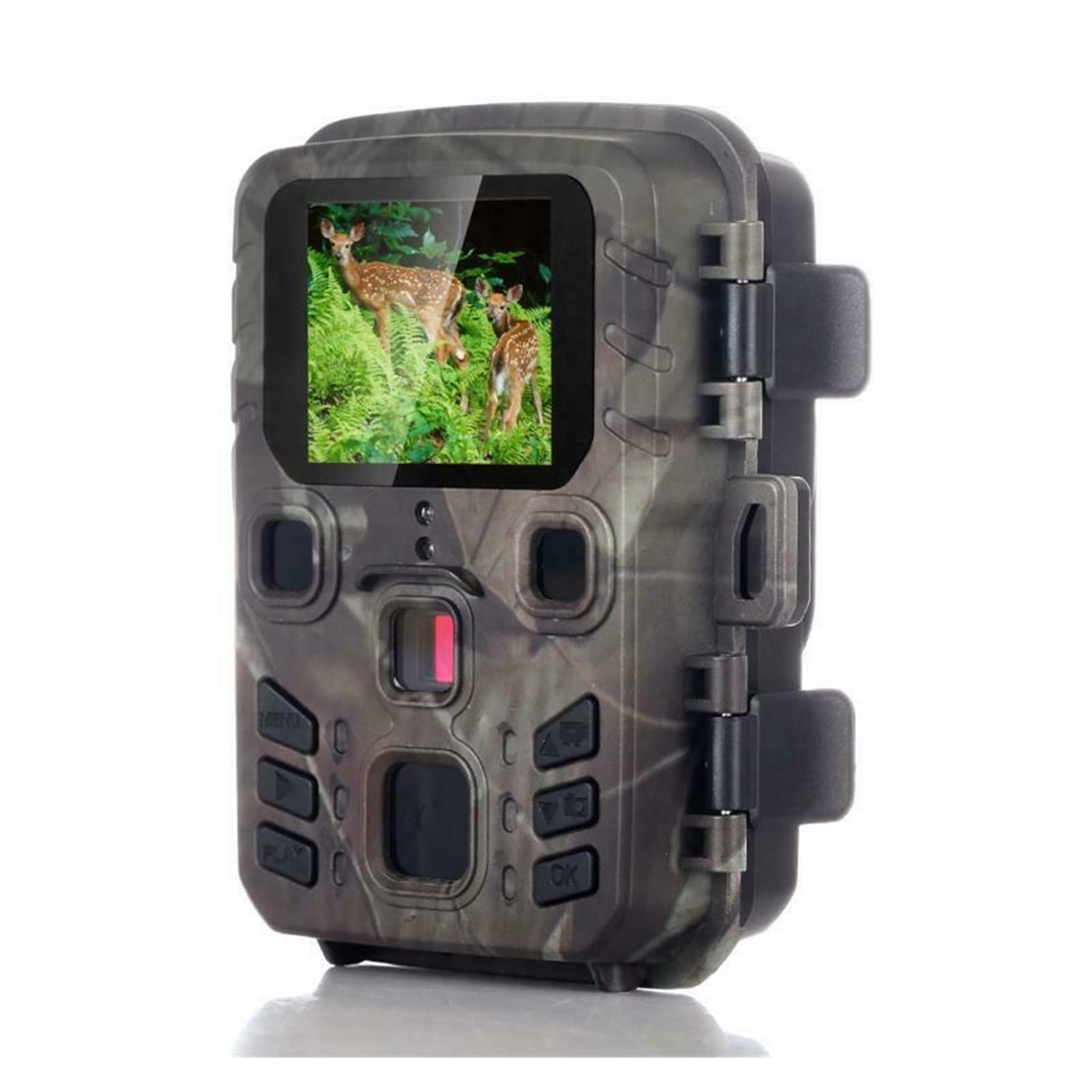 Rouroumaoyi Mini301 Trail Camera - 16GB/32GB TF Card, Motion Activated, IP66 Waterproof, Night Vision for Wildlife Hunting, Security Monitoring & Outdoor Scouting | Perfect for Backyard Surveillance, Hunting Trips & Nature Observation