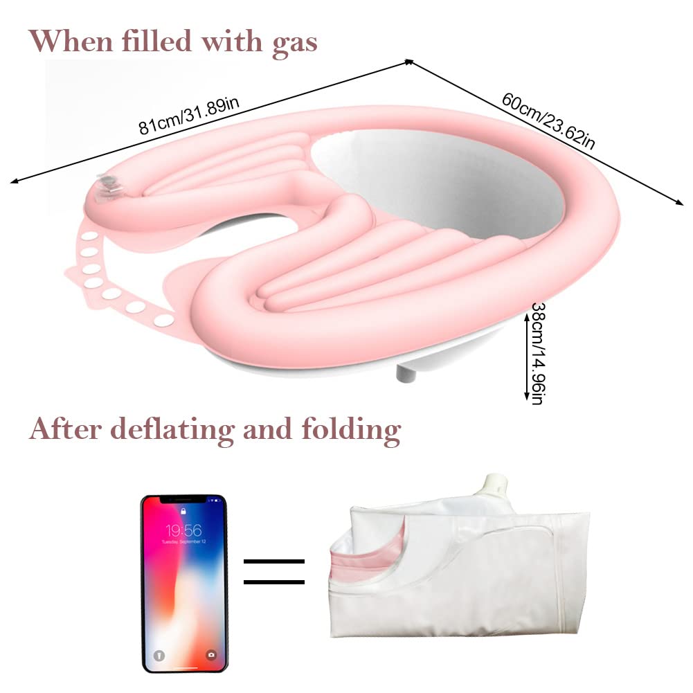 Portable Inflatable Shampoo Bowl - Lightweight Hair Washing Basin with Drain Tube for Elderly, Disabled & Bedridden - Perfect for Home Care, Salon & Hospital Use
