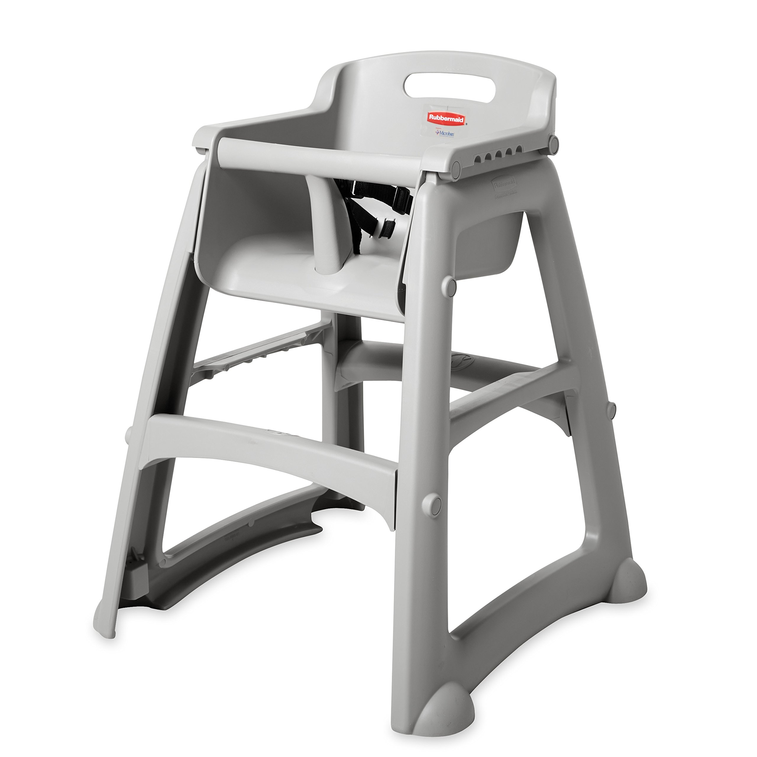 Rubbermaid Commercial Unassembled Platinum High Chair for Babies & Toddlers - Sturdy, Space-Saving Design Fits Under Tables | Perfect for Home, Restaurant & Daycare Use