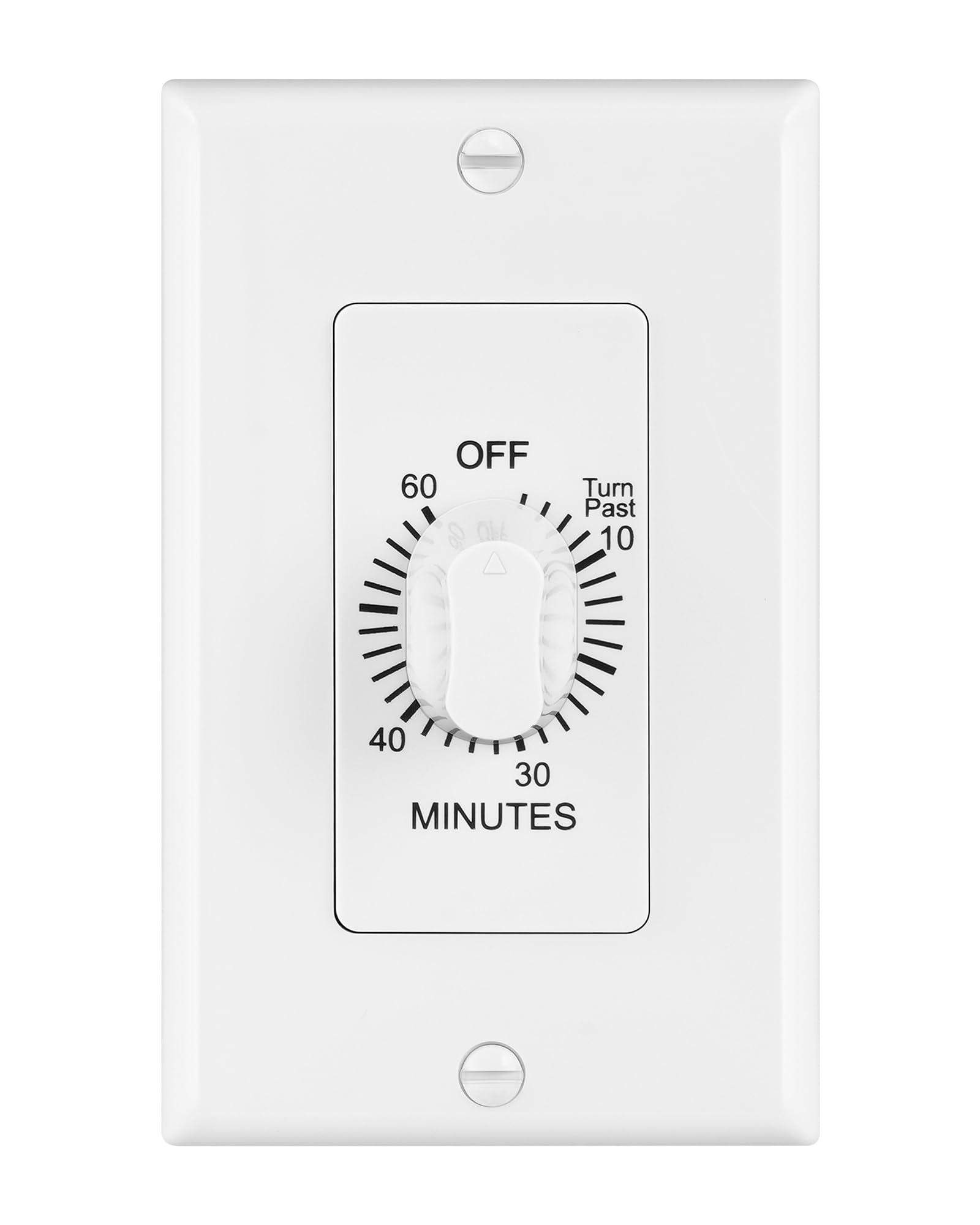 SURAIELEC 60-Minute In-Wall Mechanical Timer Switch for Lights & Exhaust Fans - No Programming Needed, No Neutral Wire Required, ETL Certified - Perfect for Bathrooms, Kitchens & Home Automation