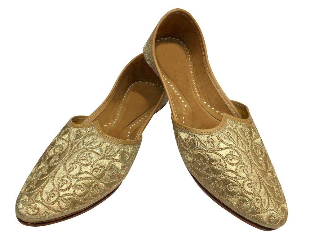 Men's Leather Khussa Jutti Shoes - Traditional Punjabi Mojari for Weddings & Festivals