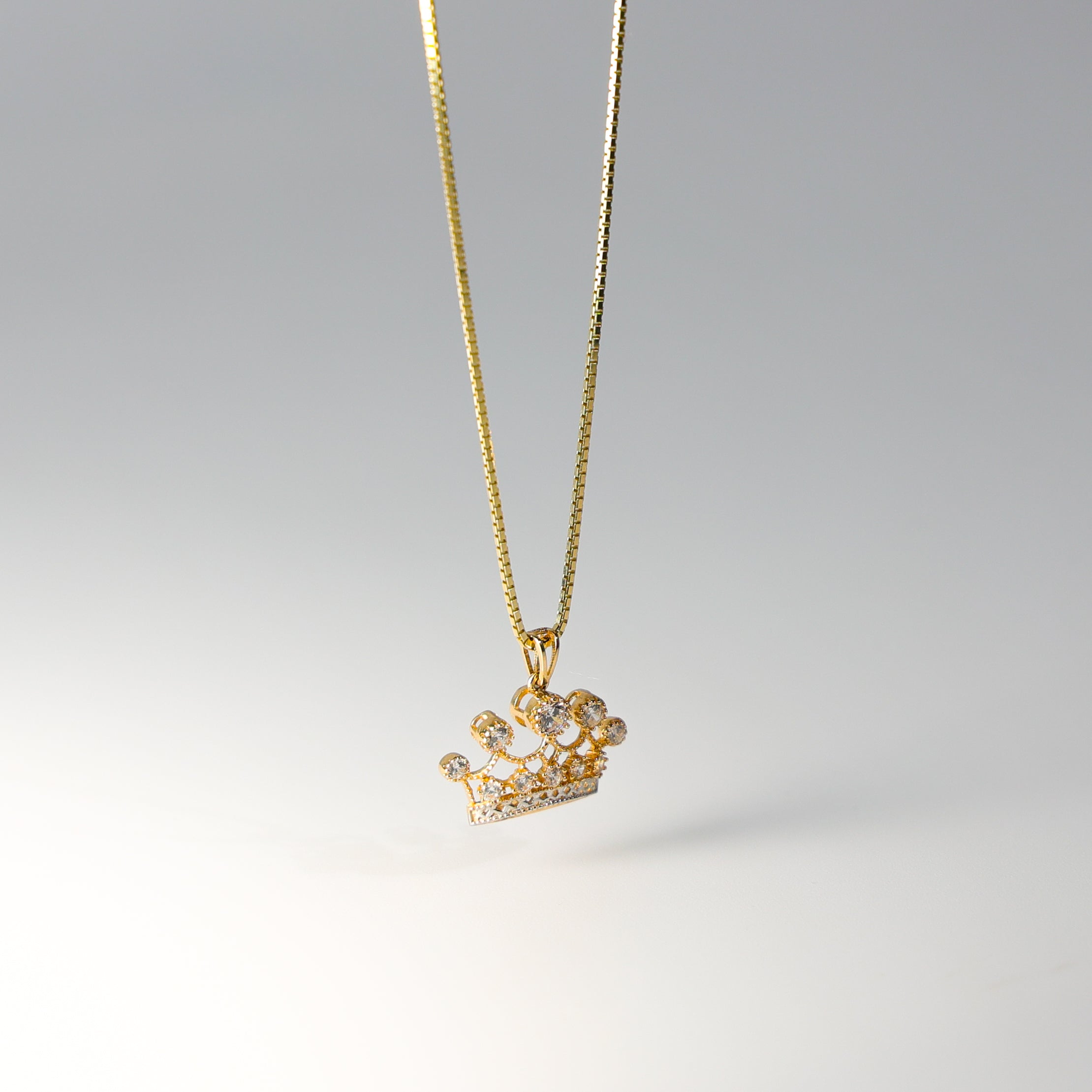 14K Gold Crown Pendant with Cubic Zirconia - Elegant Jewelry Gift for Women (Model 2149) | Perfect for Birthdays, Anniversaries & Special Occasions