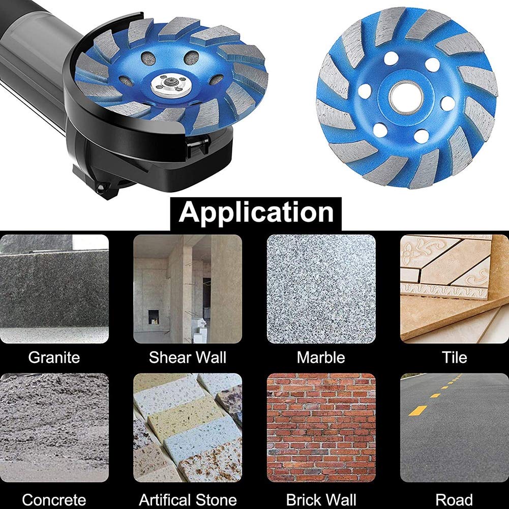 Diamond Grinding Cup Wheel for Concrete, Granite & Ceramics - Professional Bowl Shape Disc for High-Speed Electric Grinders (Color: A4) - Perfect for Stone Polishing, Tile Removal & Surface Preparation