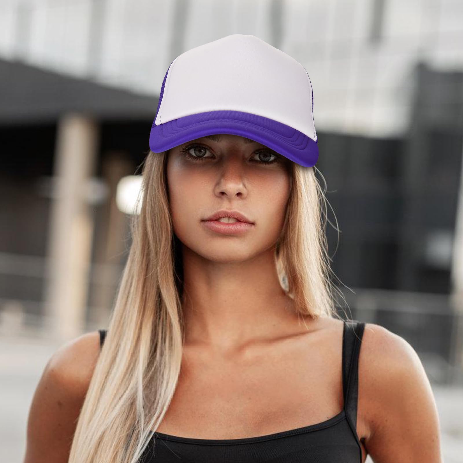 Ultrafun 10 Pack Blank Trucker Hats - Bulk Sublimation Baseball Caps for Men & Women - Adjustable Mesh Back for Comfort - Perfect for Sports, Outdoor Activities & Custom Printing