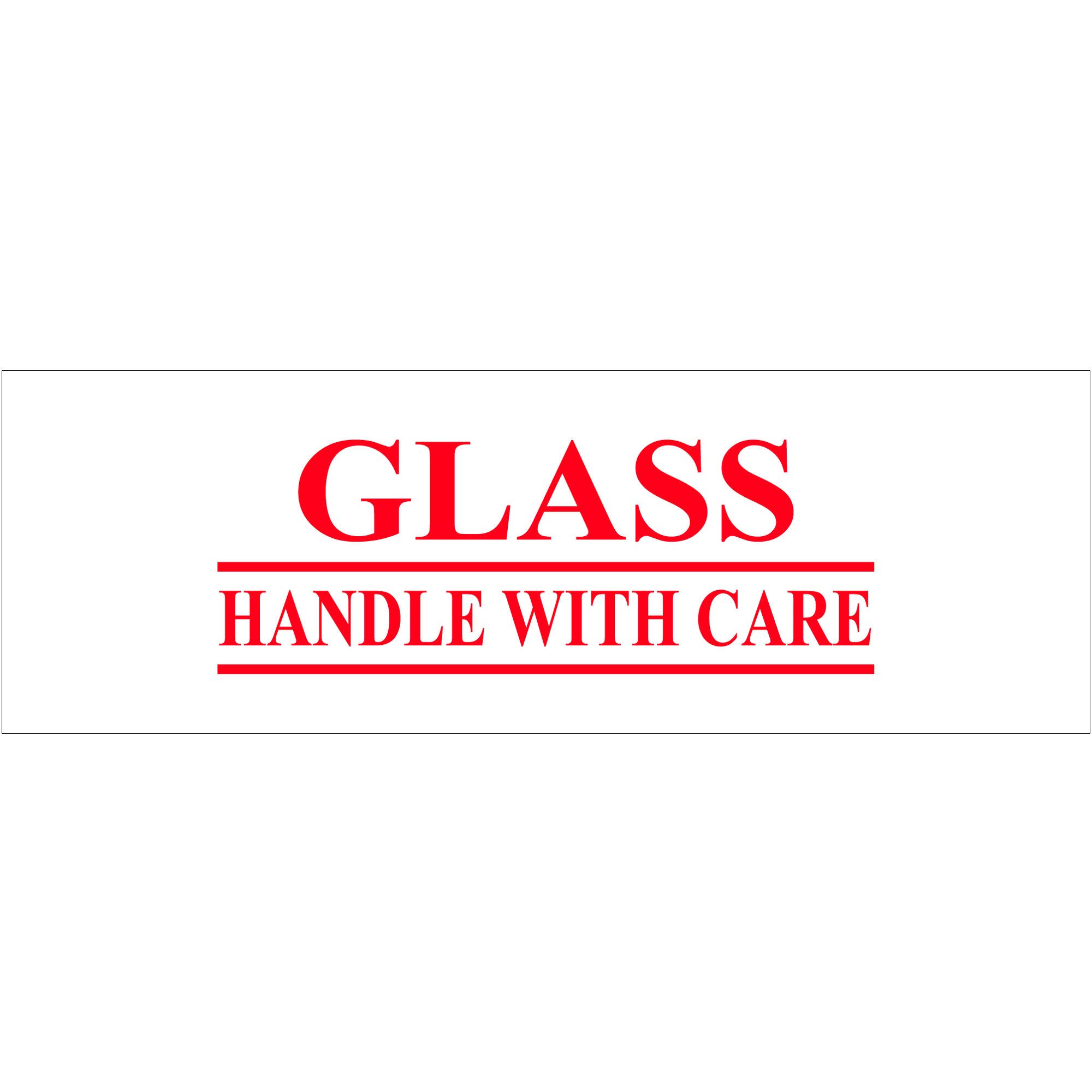 Tape Logic 2 Inch x 55 Yards Pre-Printed Packing Tape - 'Glass Handle with Care' - 2.2 Mil Thick Red/White Shipping Tape - 6 Pack for Secure Packaging, Moving Boxes, Office & Home Use - Ideal for Fragile Items, E-commerce Shipping & Warehouse Labeling