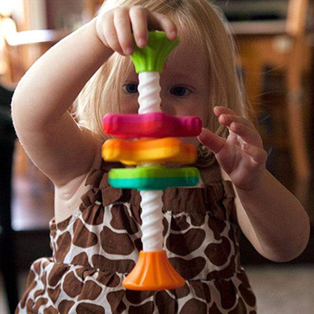 Fat Brain Toys MiniSpinny - Fidget Spinner for Stress Relief & Focus | Perfect for Kids, Adults, Office & Classroom Use