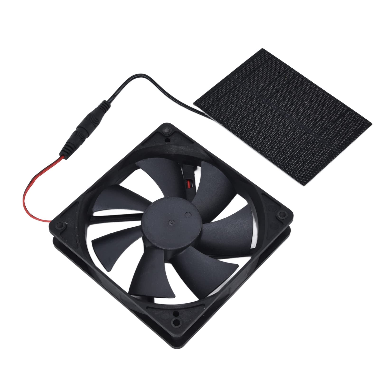 EXCLUZO 3W Solar Powered Fan Kit - Portable Cooling Fan for Pet Houses, Dog Kennels, Chicken Coops & Outdoor Shelters - Energy Efficient Solar Panel Fan for Pets & Livestock