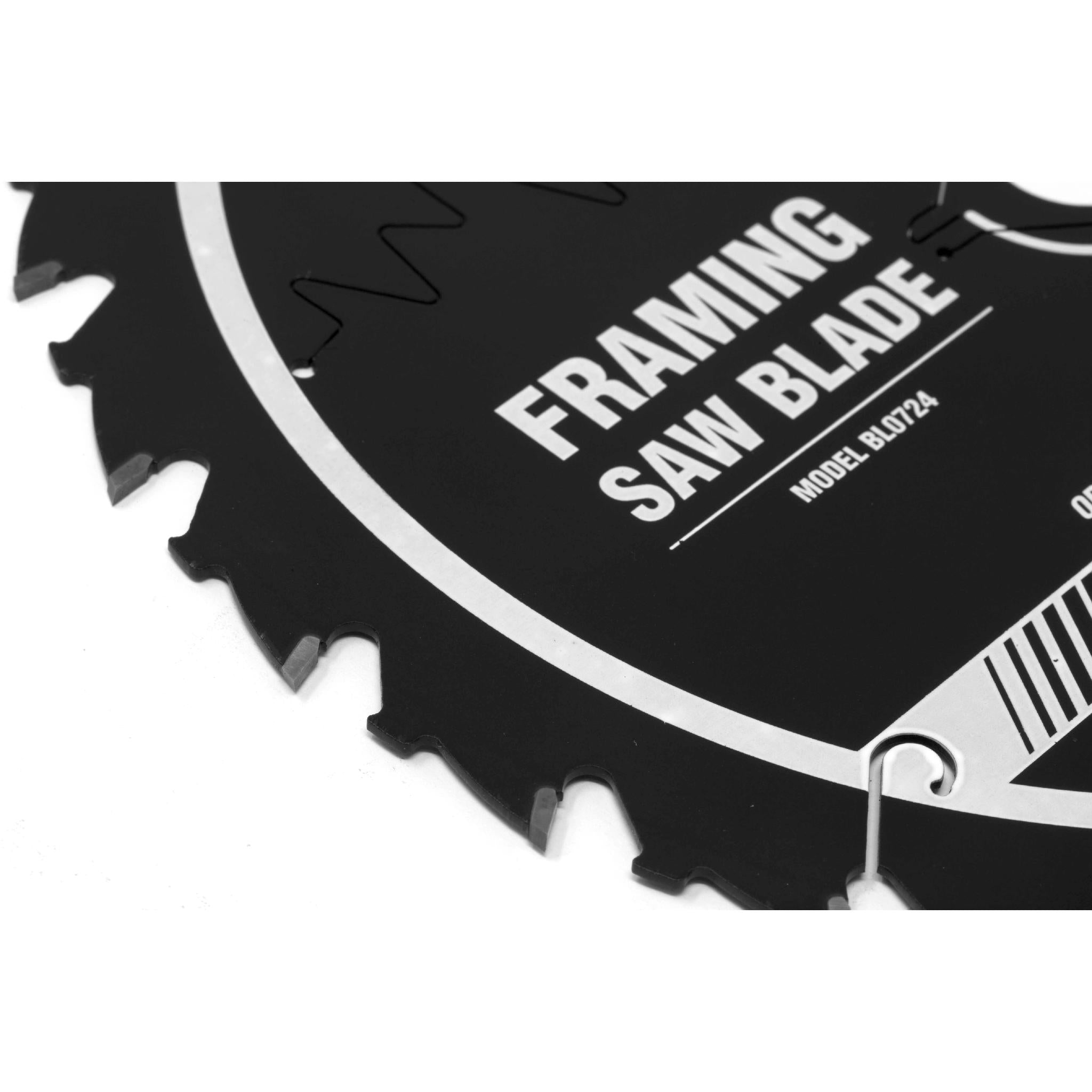 WEN BL0724 7.25-Inch 24-Tooth Carbide Tipped Professional Framing Saw Blade - Compatible with Miter Saws & Circular Saws - Perfect for Woodworking, Framing, and DIY Projects
