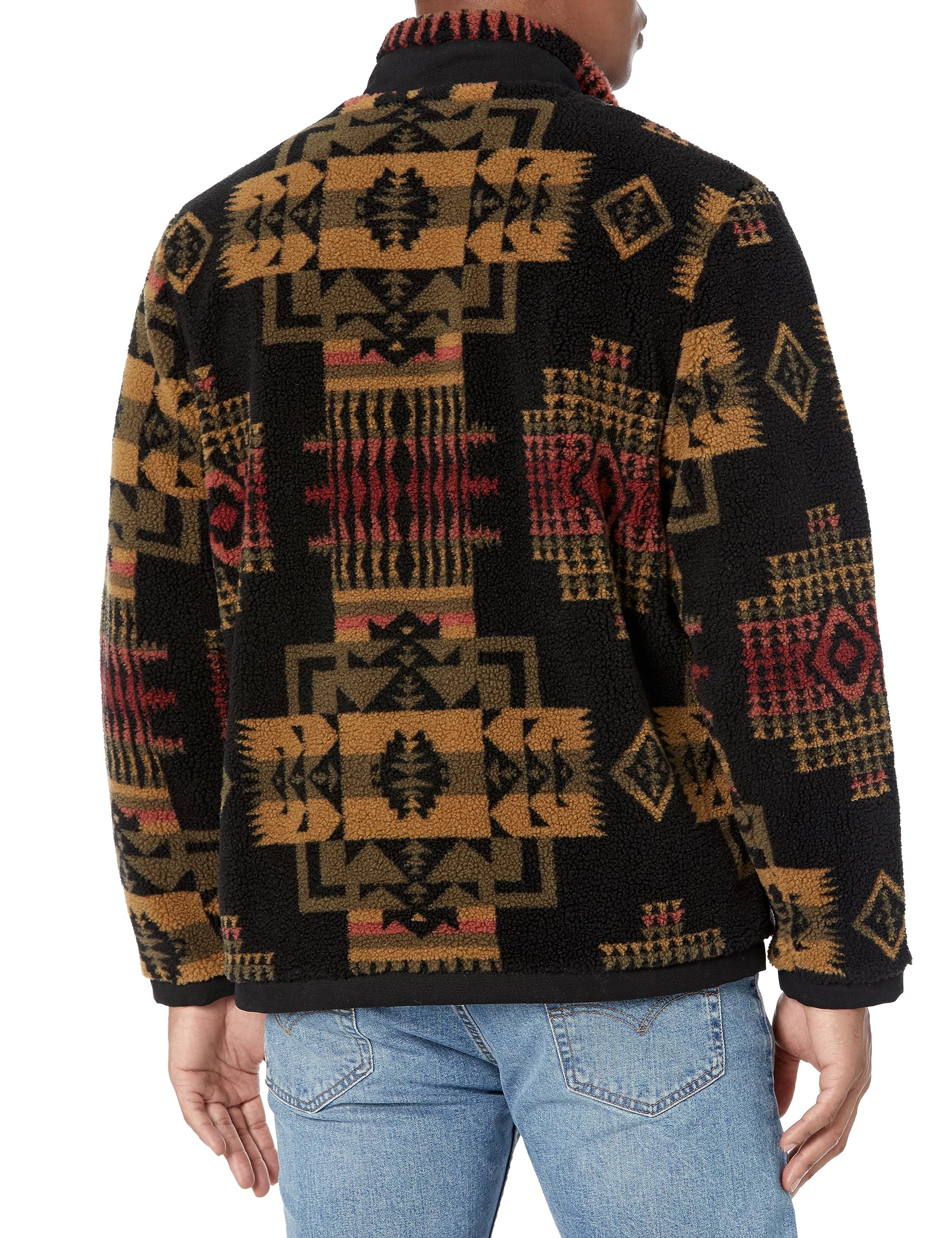 PENDLETON Men's Lone Fir-Stand Collar Zip-Up Fleece Jacket - Warm Winter Outdoor Hiking & Casual Wear