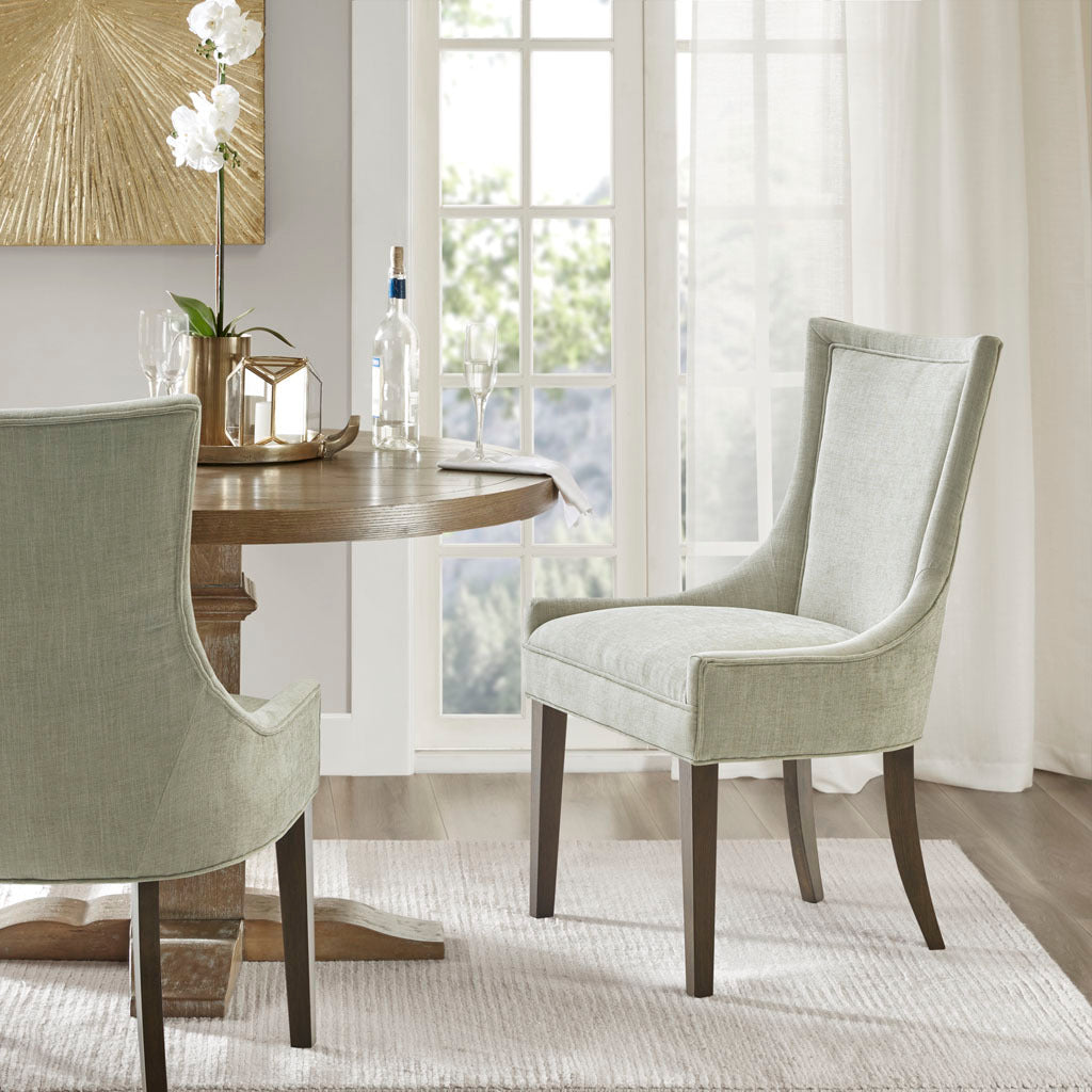 Modern Dining Chairs Set of 2 - Sturdy Wooden Side Chairs with Padded Seat - Perfect for Kitchen, Dining Room, Breakfast Nook & Small Spaces