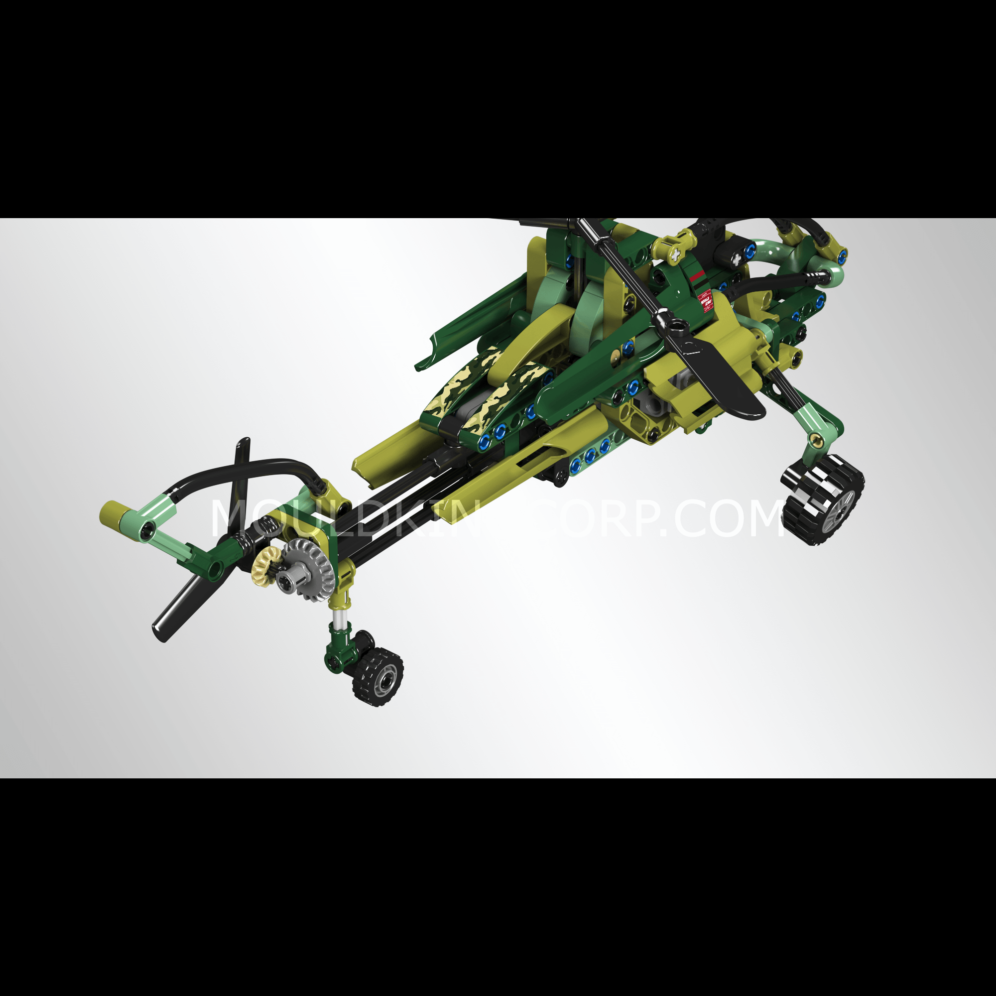 Mould King 24052 Exploration Helicopter Building Blocks Set - 284 PCS STEM Toy for Kids & Adults | Creative Construction Play, Birthday Gift Idea, Educational DIY Project for Aviation Enthusiasts