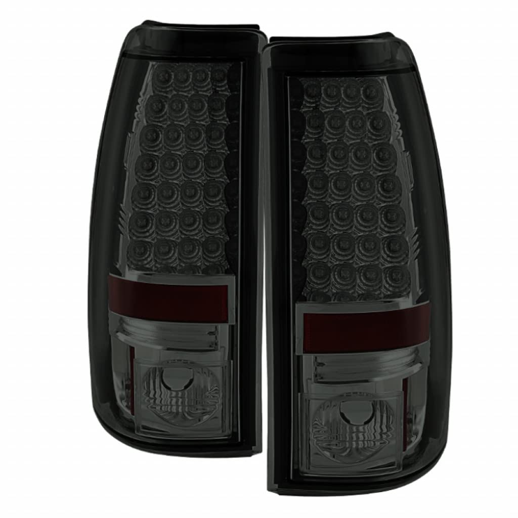 2003-2006 Chevy Silverado 1500/2500/3500 LED Tail Lights Pair - Smoke Black - Spyder Auto 5001764 | Upgrade Your Truck's Style & Visibility for Night Driving