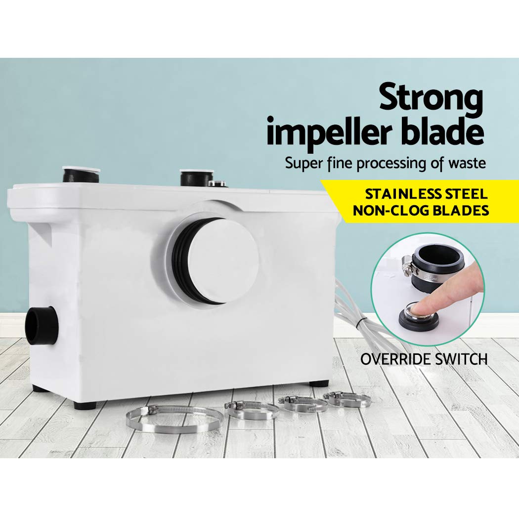 600W 110V Macerator Sewage Pump - Heavy Duty Waste Water Disposal System for Marine Toilet, RV Bathroom, Laundry & Sump Applications | Ideal for Boats, Campers & Off-Grid Living
