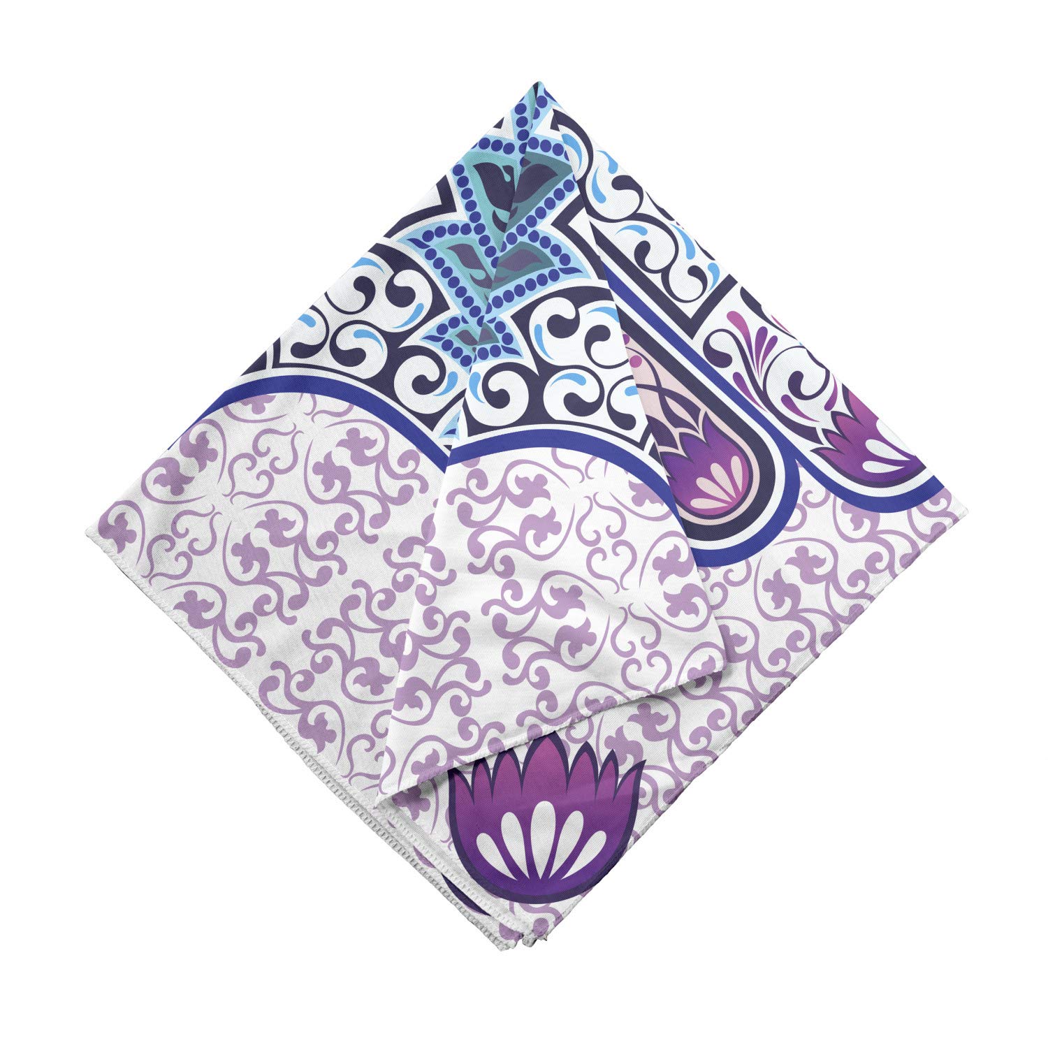 Ambesonne Ethnic Unisex Bandana - Hand-Painted Oriental Design in Vibrant Colors | Perfect for Fashion Accessories, Headwear, and Cultural Events