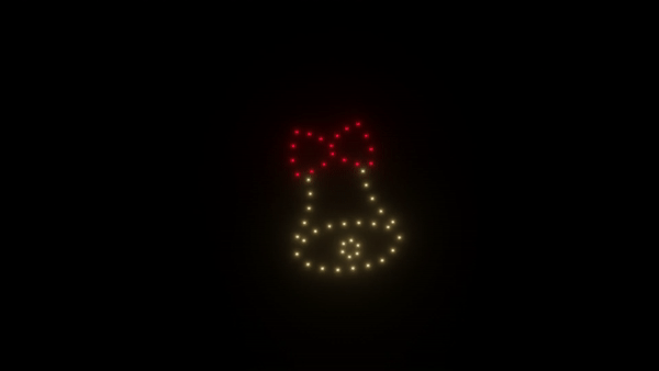 50 Drones with Jingle Bells Animation - Perfect for Christmas Light Shows, Holiday Events & Drone Performances