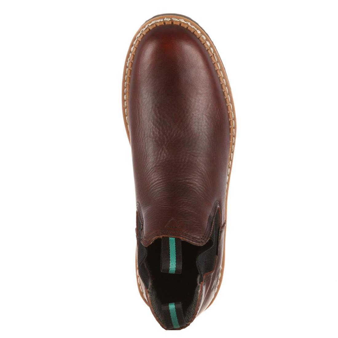 Georgia Giant Waterproof High Romeo Boots for Men - Brown Leather Work Boots - Ideal for Construction, Hiking & Outdoor Activities