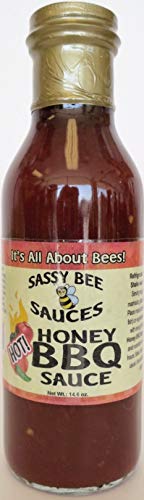 Hot Honey BBQ Sauce - Sweet & Spicy Glaze for Ribs, Wings & Grilling - 14.6oz Bottle - Perfect for Summer Cookouts, Game Day Parties & Family BBQs