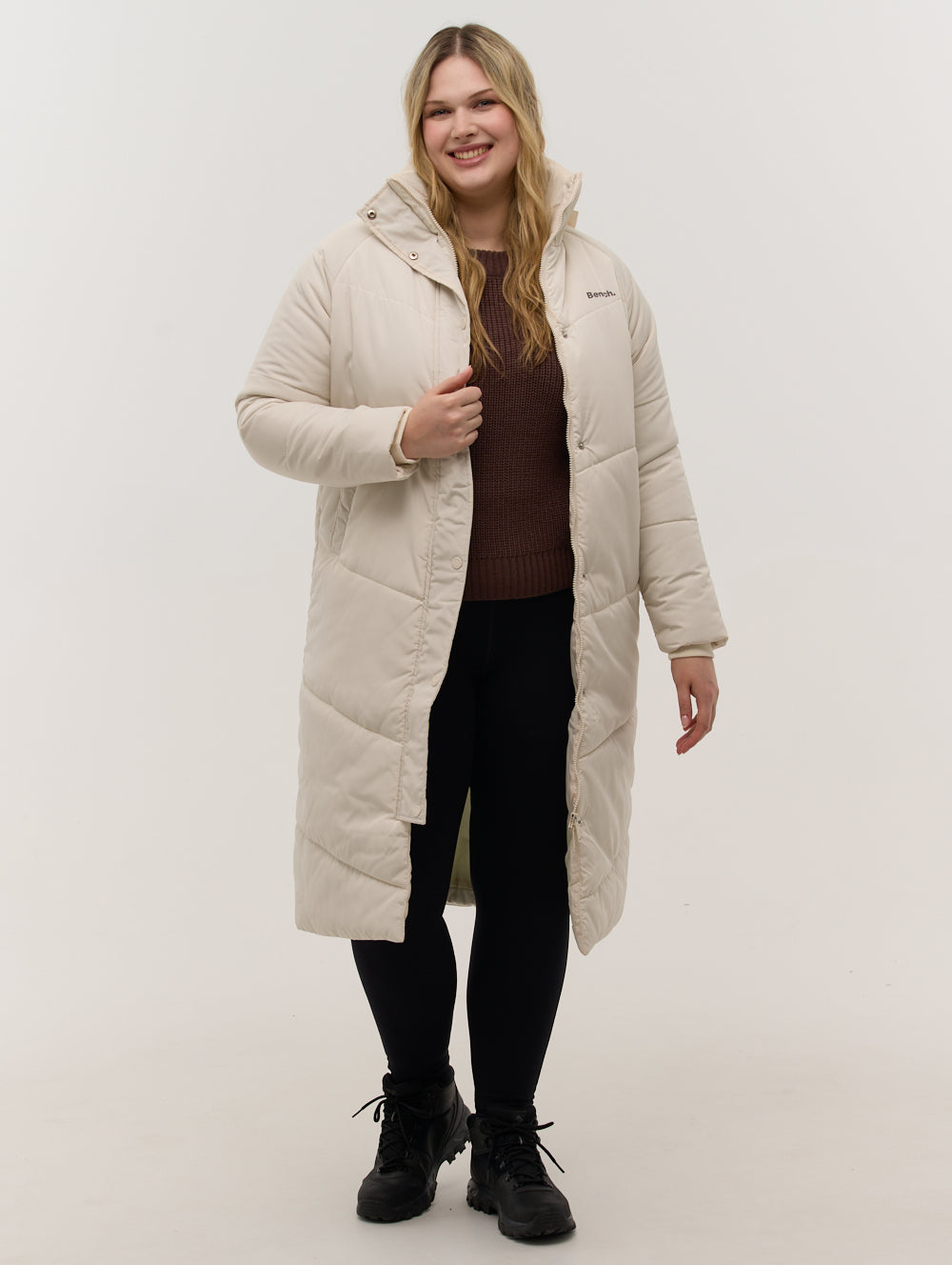 Tianae Quilted Midi Parka Jacket for Women - Lightweight Winter Coat with Hood, Water-Resistant Outerwear - Perfect for Casual Outings, Commuting & Cold Weather Fashion