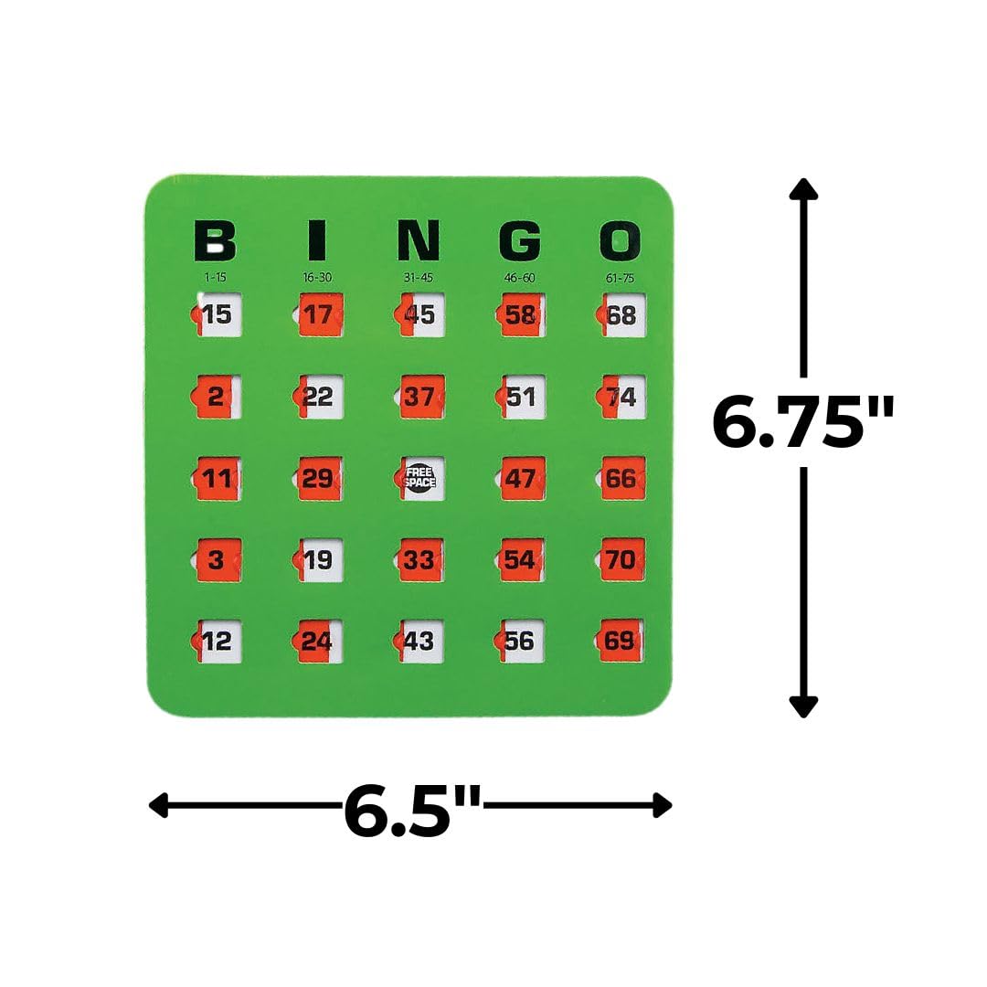 Automatic Bingo Cards - 100 Pack | Classic Bingo Game Set for Family Game Night, School Carnival & Game Tournament | Perfect for Parties, Fundraisers & Senior Activities