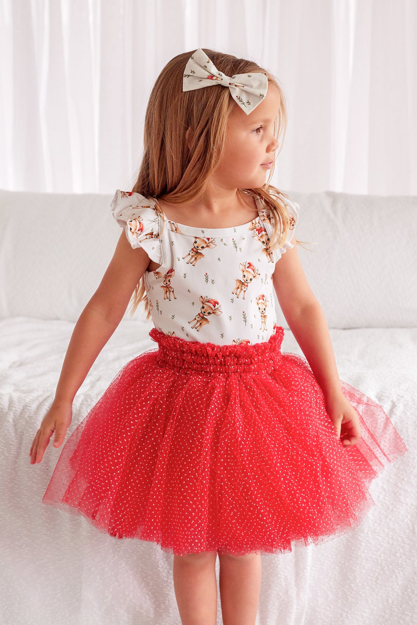 Sparkly Red Tulle Tutu Skirt for Girls - Perfect for Dance Recitals, Birthday Parties & Princess Costumes