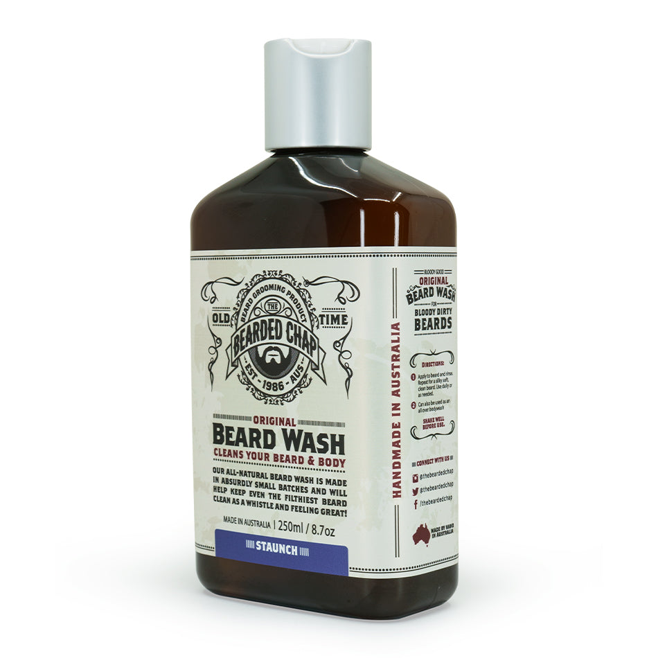 Staunch Original Beard Wash for Men - Natural & Gentle Cleansing Formula | Perfect for Daily Use & Grooming Routine