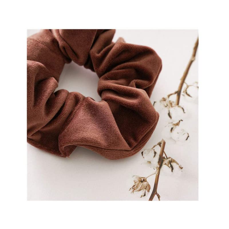 Shidara Velvet Scrunchies for Women - Soft Large Hair Ties, Ponytail Holders & Hair Bands (10-Piece Set, Multi-Color) - Perfect for Workouts, Office, and Everyday Styling
