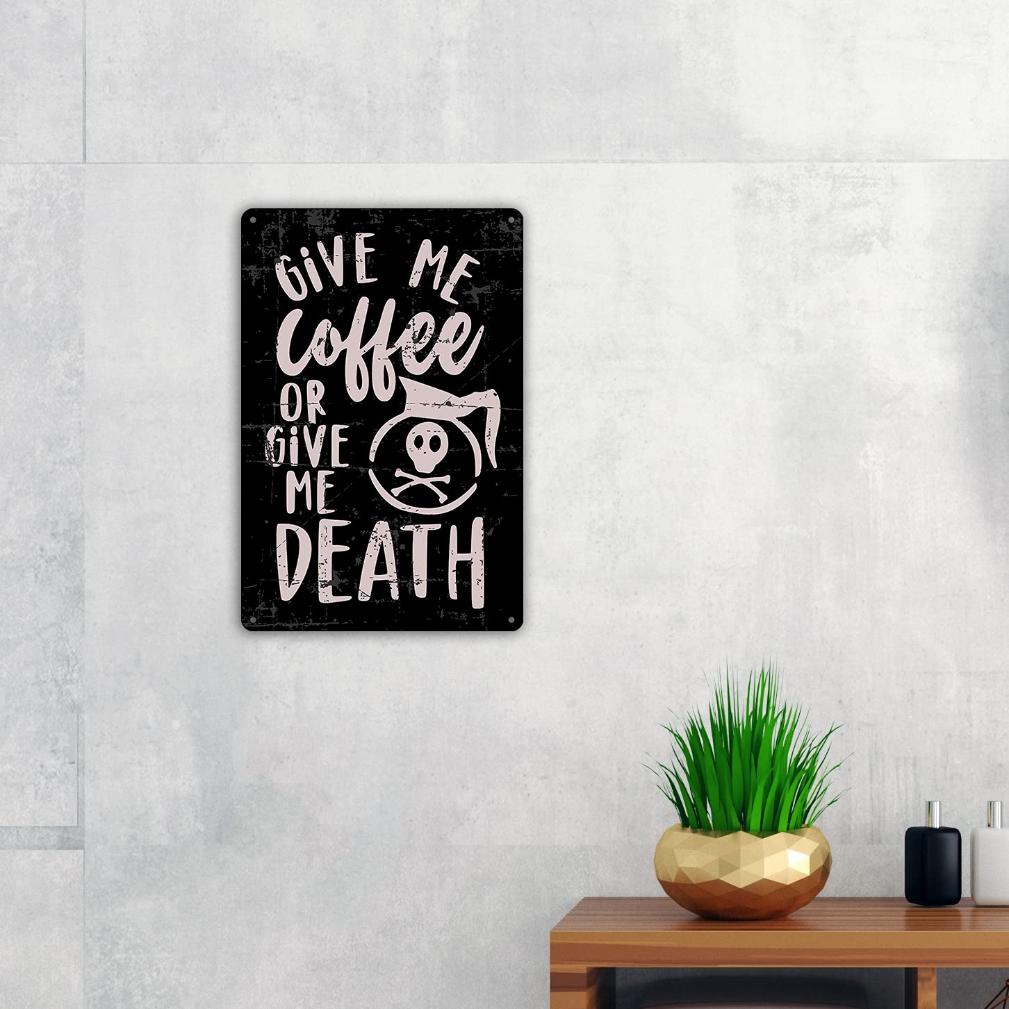 Funny Coffee Metal Tin Sign - Retro Wall Decor for Kitchen, Café & Gifts