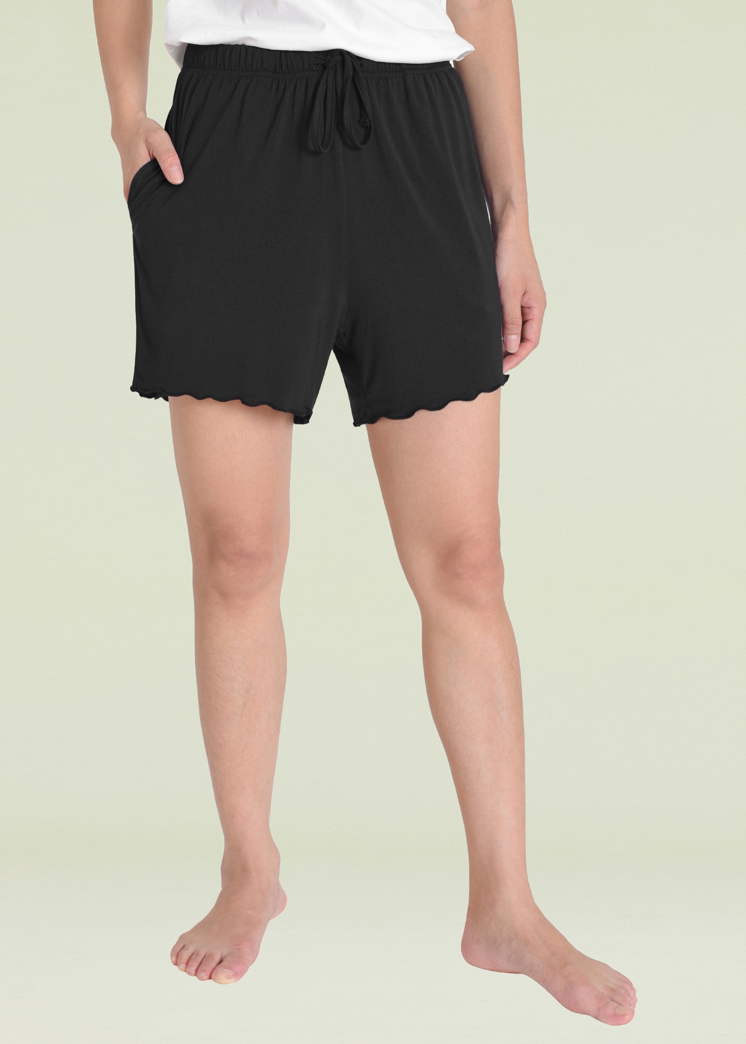Soft & Breathable Women's Bamboo Viscose Pajama Shorts with Pockets - Comfy Sleepwear for Summer Nights, Lounge Wear at Home, Travel & Vacation Comfort