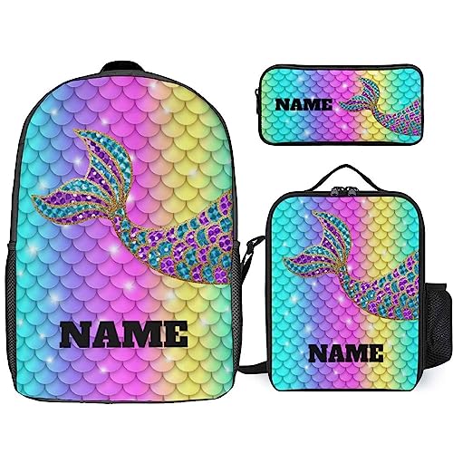 Colorful Rainbow Mermaid Scales Tail