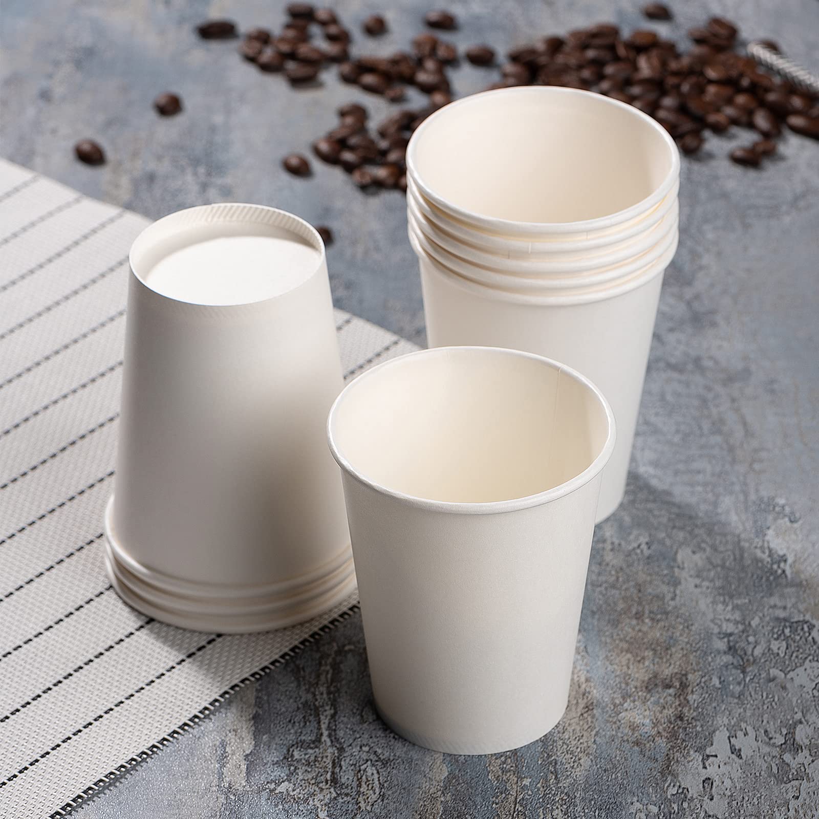 YEEHAW 8 oz 1000 Pack Disposable Paper Coffee Cups - White Hot Drink Cups for Coffee, Tea, Hot Chocolate | Leak-Proof & Eco-Friendly | Perfect for Cafes, Restaurants, Offices & Home Use | Great for Morning Coffee, Office Breaks & Family Gatherings