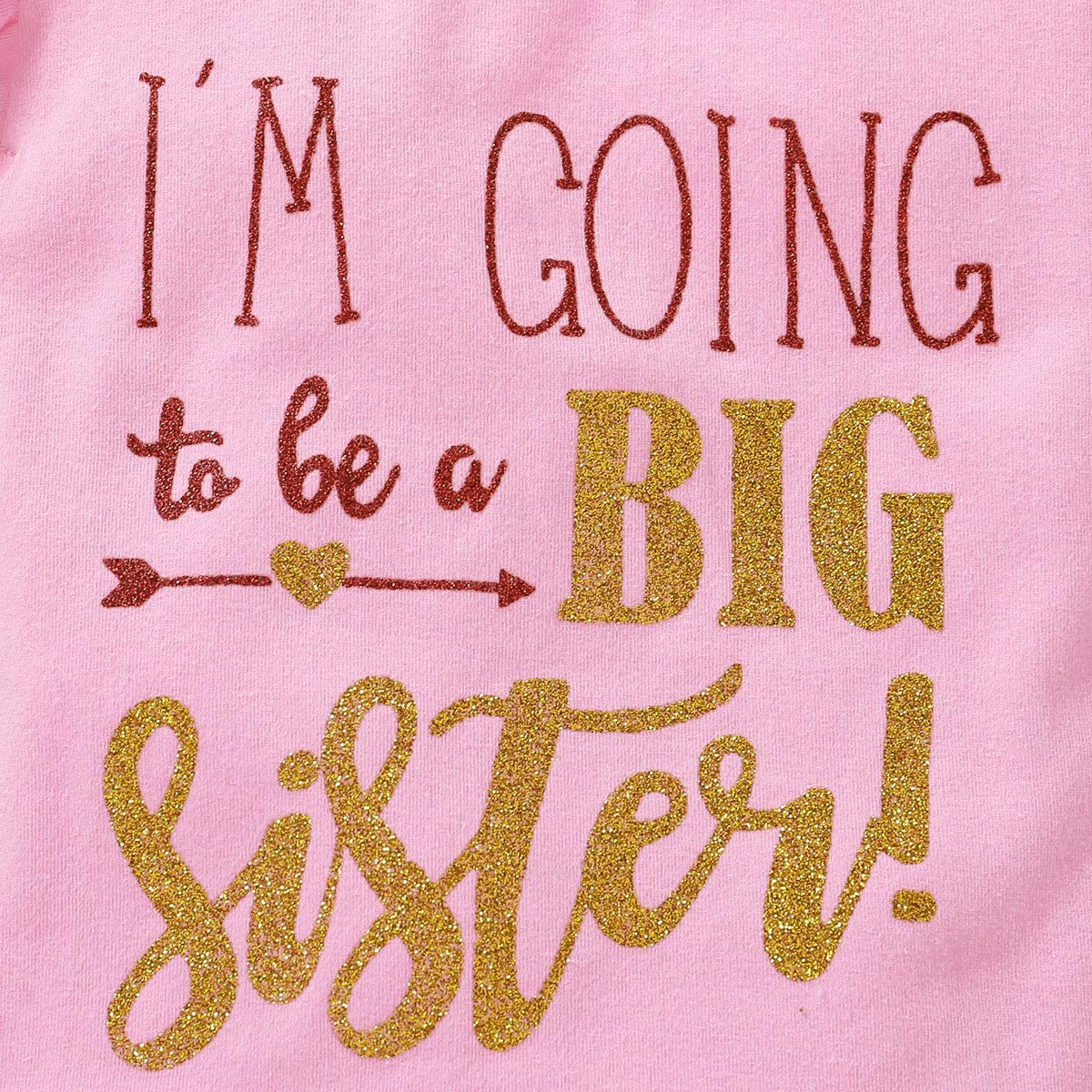 LYSMuch Big Sister T-Shirt for Toddler Girls - Perfect for Sibling Announcement