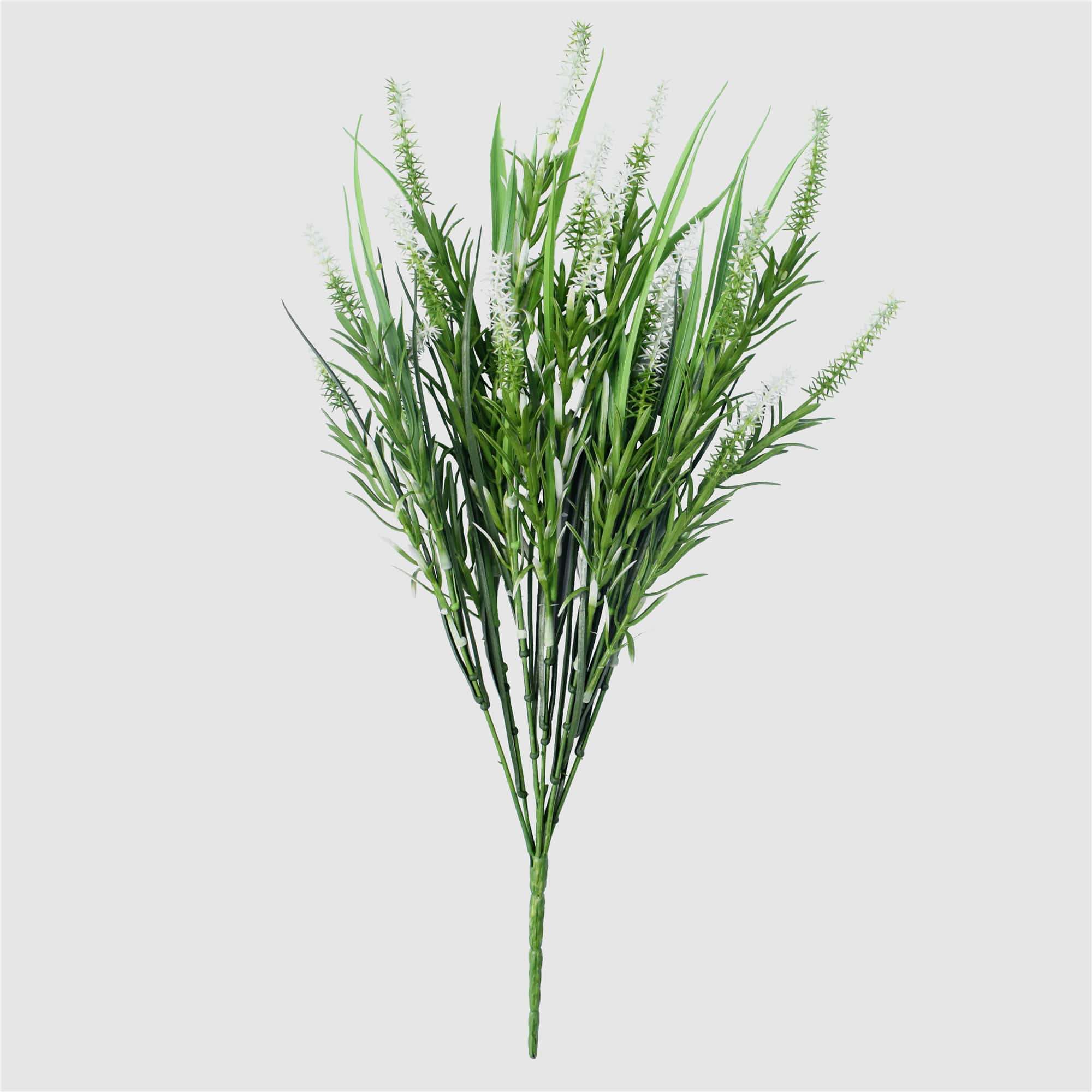 5 Pack Long Stem White Lavender 50cm UV Resistant Artificial Flowers for Home Decor, Wedding Centerpieces, Wall Plants & Floral Arrangements