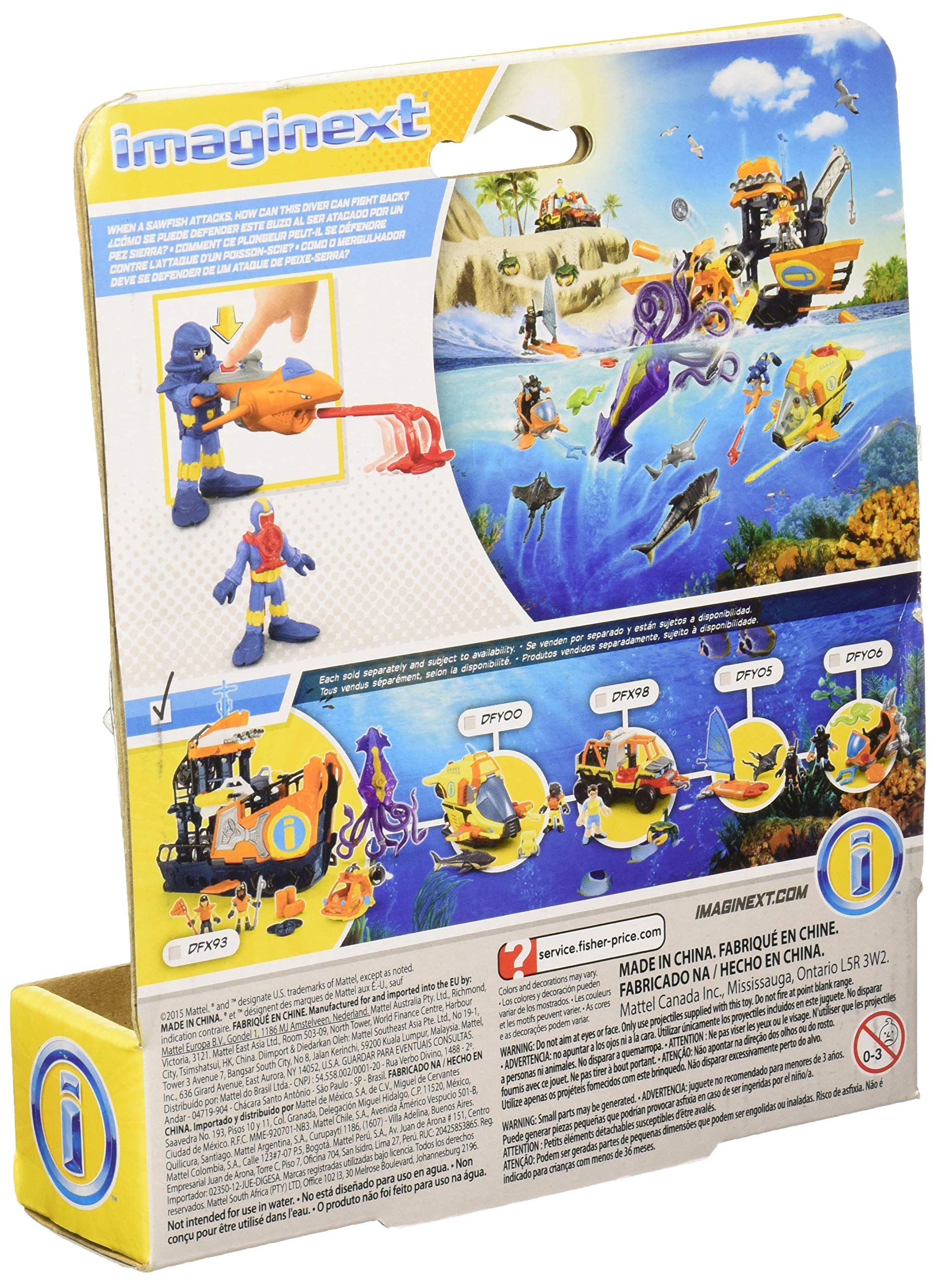 Imaginext Basic Ocean Figure - Diver to the Rescue Toy for Kids | Underwater Adventure Play Set | Perfect for Bath Time, Pool Play & Ocean-Themed Storytelling