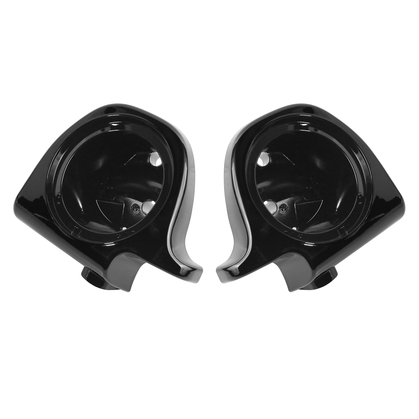 6.5 Inch Speaker Box for Harley Davidson Road King & Street Glide 1994-2014 - Black Lower Vented Fairing Speaker Pods (Set of 2) - Perfect for Motorcycle Audio Upgrades & Long Rides