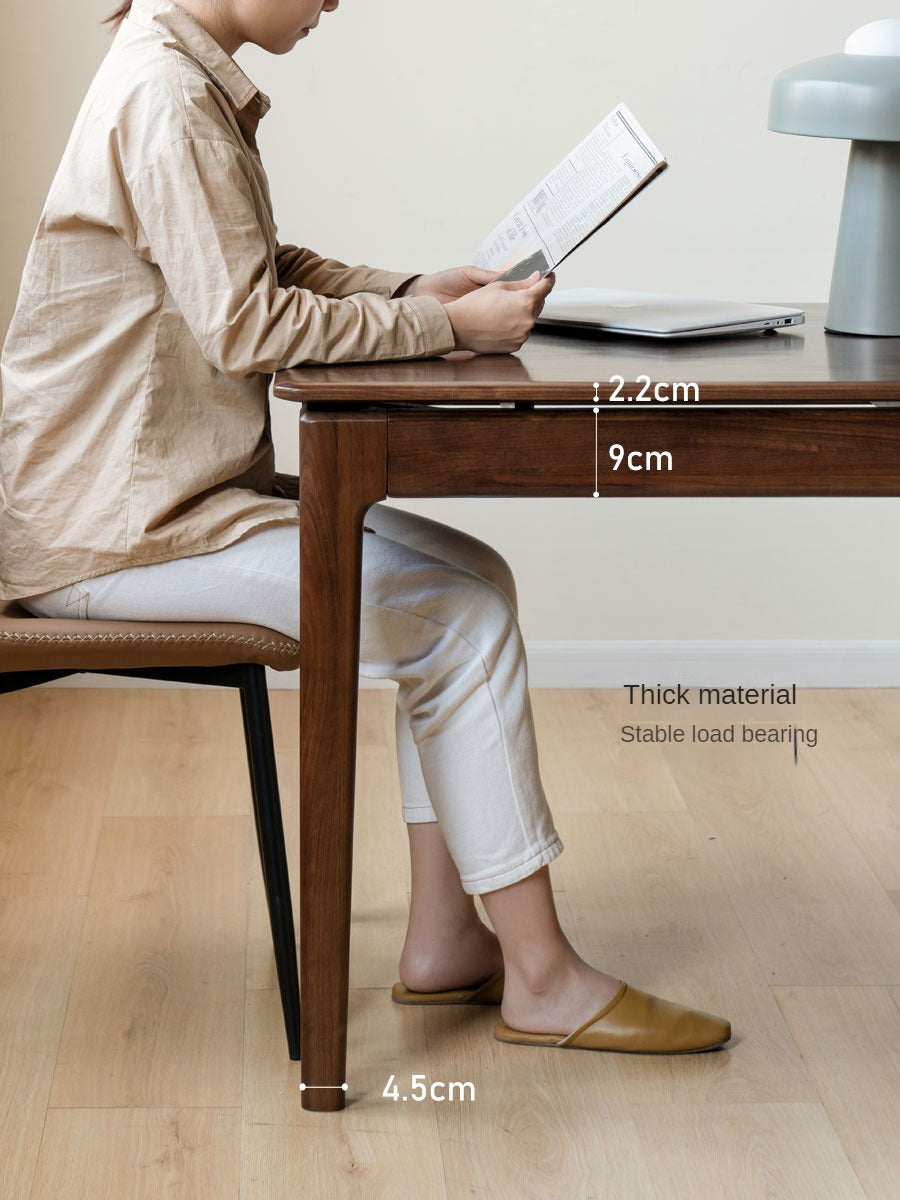 Premium Black Walnut & Ash Solid Wood Office Desk - Long Executive Work Table for Home & Business Use - Perfect for Modern Workspaces, Study Rooms & Office Decor