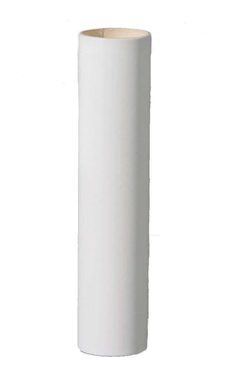 B&P Lamp® 8 Inch Smooth Flat White Paper Candelabra Candle Covers - Elegant Candle Shades for Weddings, Parties & Home Decor