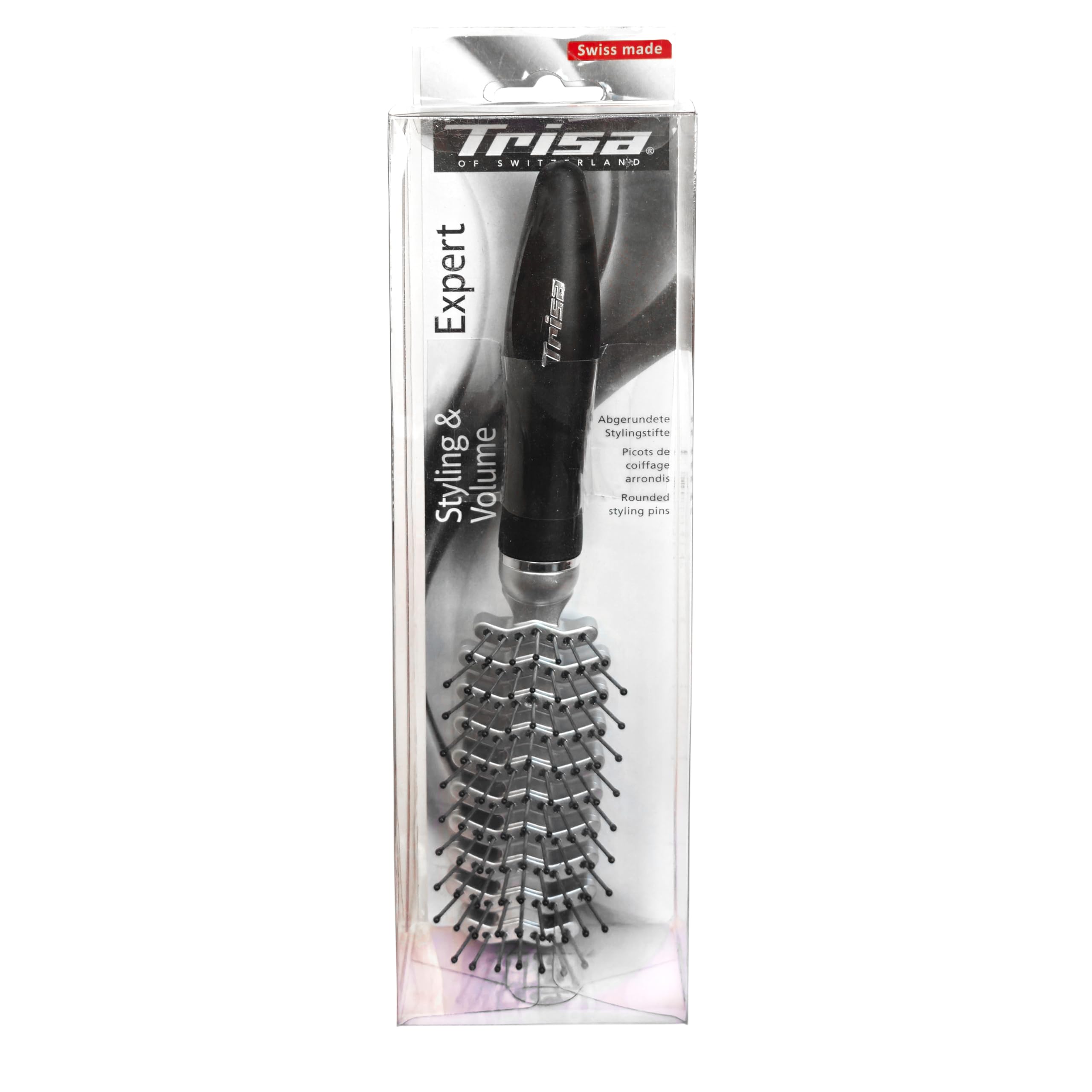 Trisa Hair Brush Expert Volume - Detangling & Styling Brush for Thick Hair (Assorted Colors) - Perfect for Home, Salon & Travel Use