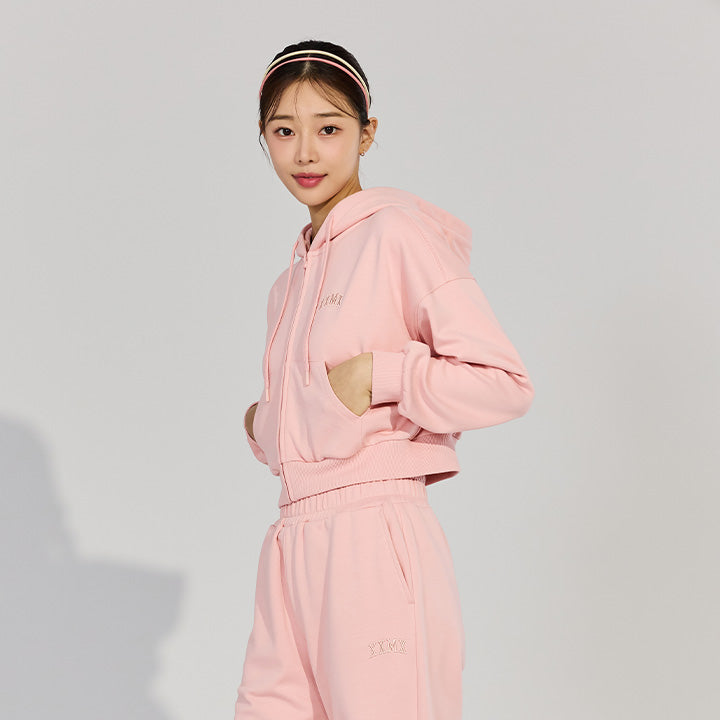 Women's Warm Cotton Crop Hoodie Zip Up Jacket - Cozy Casual Outerwear for Fall & Winter | Perfect for Layering, Gym, and Streetwear