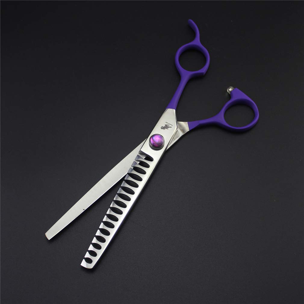 Professional 4-Piece Dog Grooming Kit - Stainless Steel Pet Scissors Set with Thinning Shear, Curved Scissors & Comb for Dogs & Cats | Perfect for Home Grooming, Pet Salon Use & DIY Hair Trimming