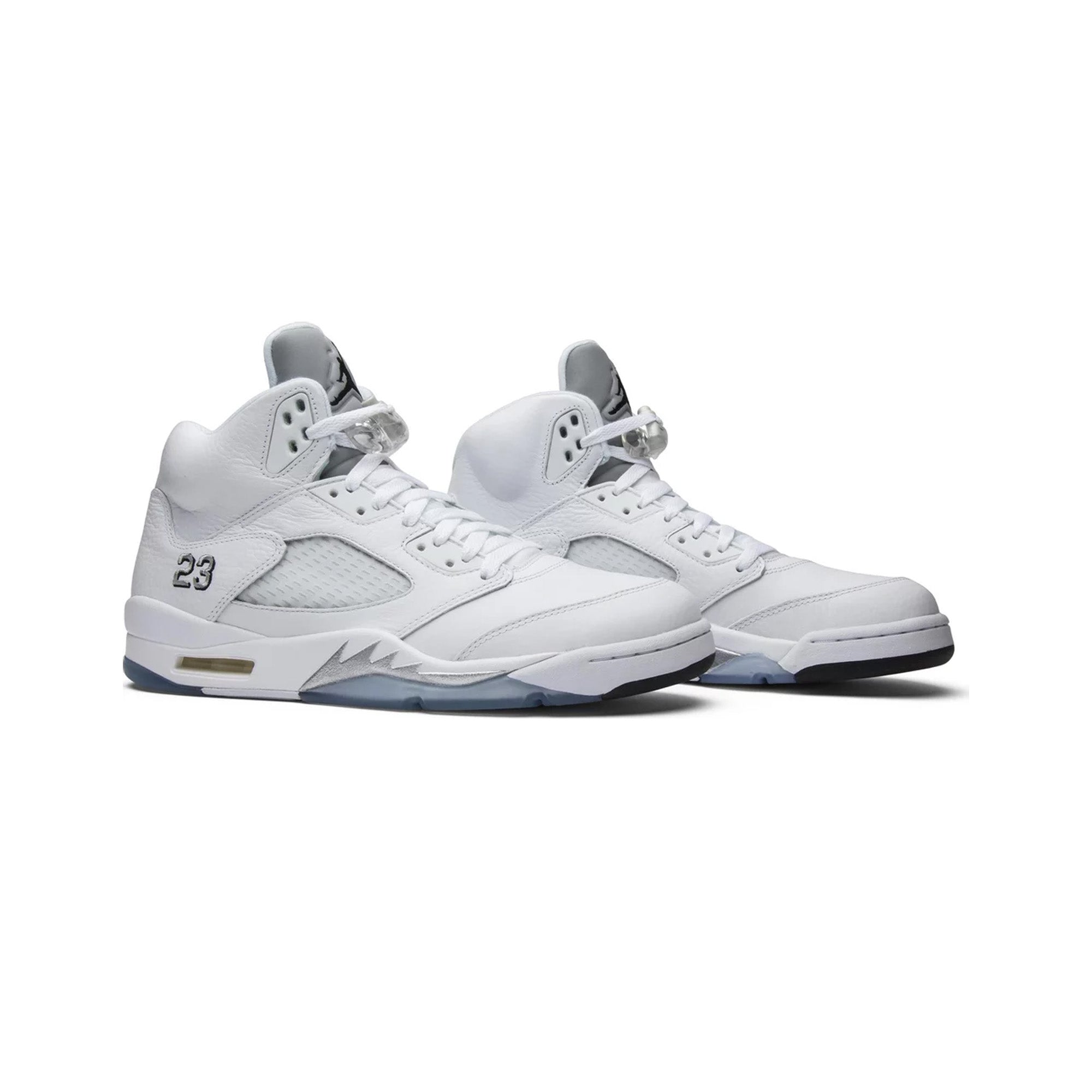 Air Jordan 5 Retro 'Metallic White' Men's Basketball Shoes - New Authentic Sneakers for Streetwear & Casual Style | Perfect for Basketball Games, Sneaker Collecting & Urban Fashion