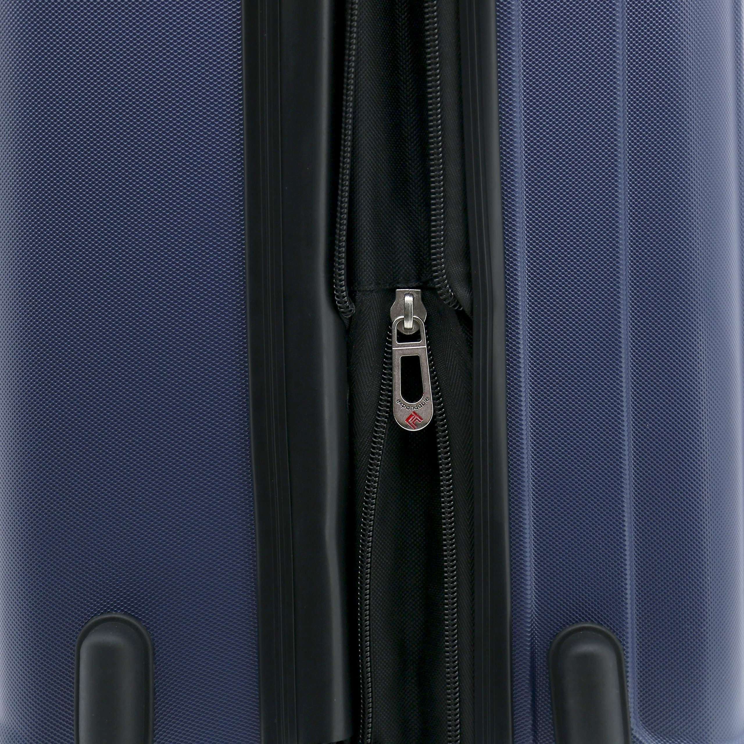 Travelers Club Midtown Hardside Luggage 4-Piece Set - Navy Blue Spinner Suitcase for Air Travel, Family Vacations & Business Trips | Durable Lightweight Carry-On & Checked Bags