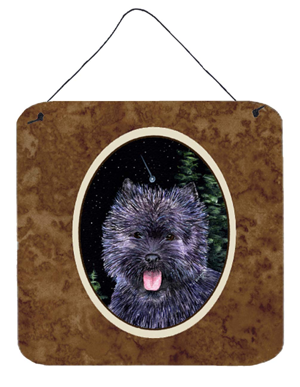 Starry Night Cairn Terrier Metal Wall Art - 6x6 Inch Aluminum Sign for Kitchen, Bathroom, Bar & Home Decor | Weather-Resistant Indoor/Outdoor Hanging Plaque | Perfect Gift for Dog Lovers & Pet Owners