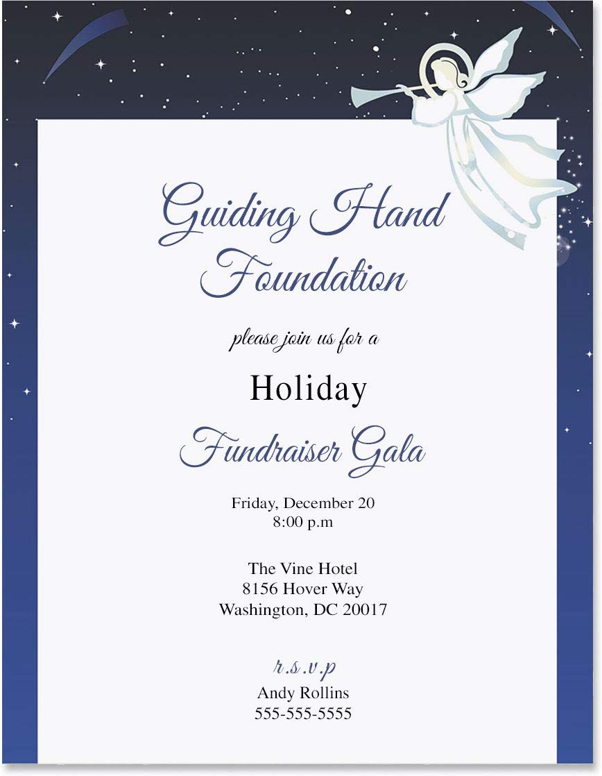 Starry Night Angel Christmas Holiday Stationery Set - 100 Sheets Elegant Premium Writing Paper 8.5 x 11, Winter Theme Border Paper & Letterhead for Festive Greetings, Office Decor & Seasonal Correspondence